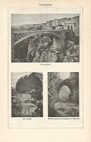 LAMINA ESPASA 14470: Vistas de Constantina Argelia