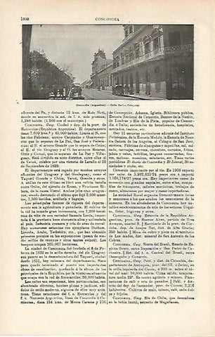 LAMINA ESPASA 14509: Calle Carlos Pelegrini en Concordia Argentina