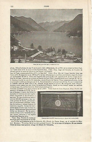 LAMINA ESPASA 14534: Lago de Como Italia