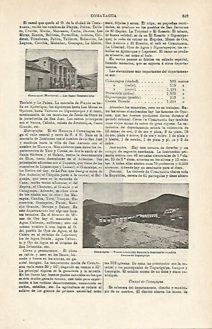 LAMINA ESPASA 14556: Ayuntamiento y puente de Comayagua Honduras