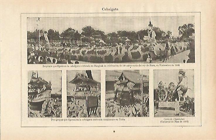 LAMINA ESPASA 14565: Cabalgata en Bagkok Tokyo y Niza