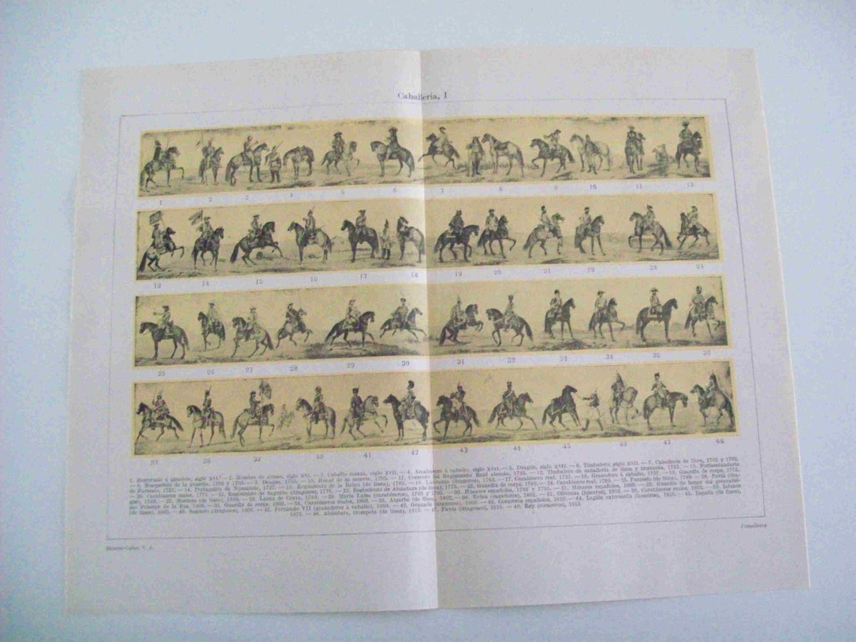 LAMINA ESPASA 14567: Caballeria del Ejercito de España desde el siglo XVI