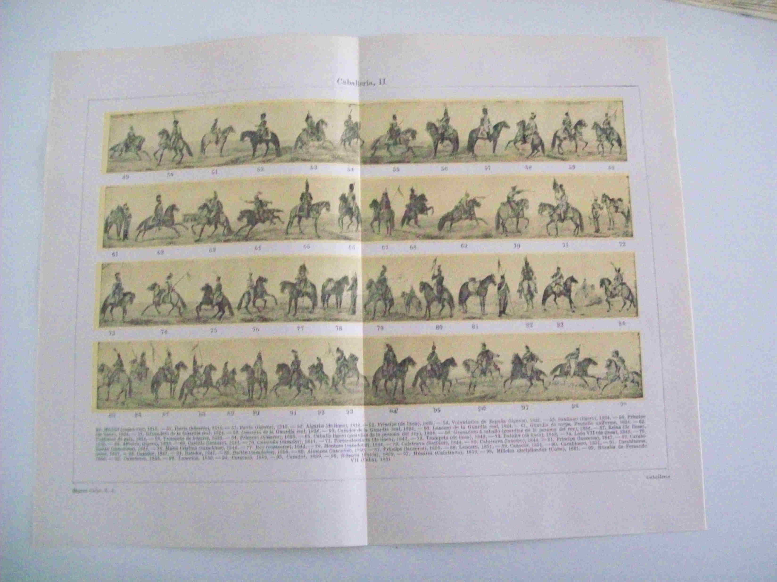 LAMINA ESPASA 14570: Caballeria del Ejercito de España desde 1815