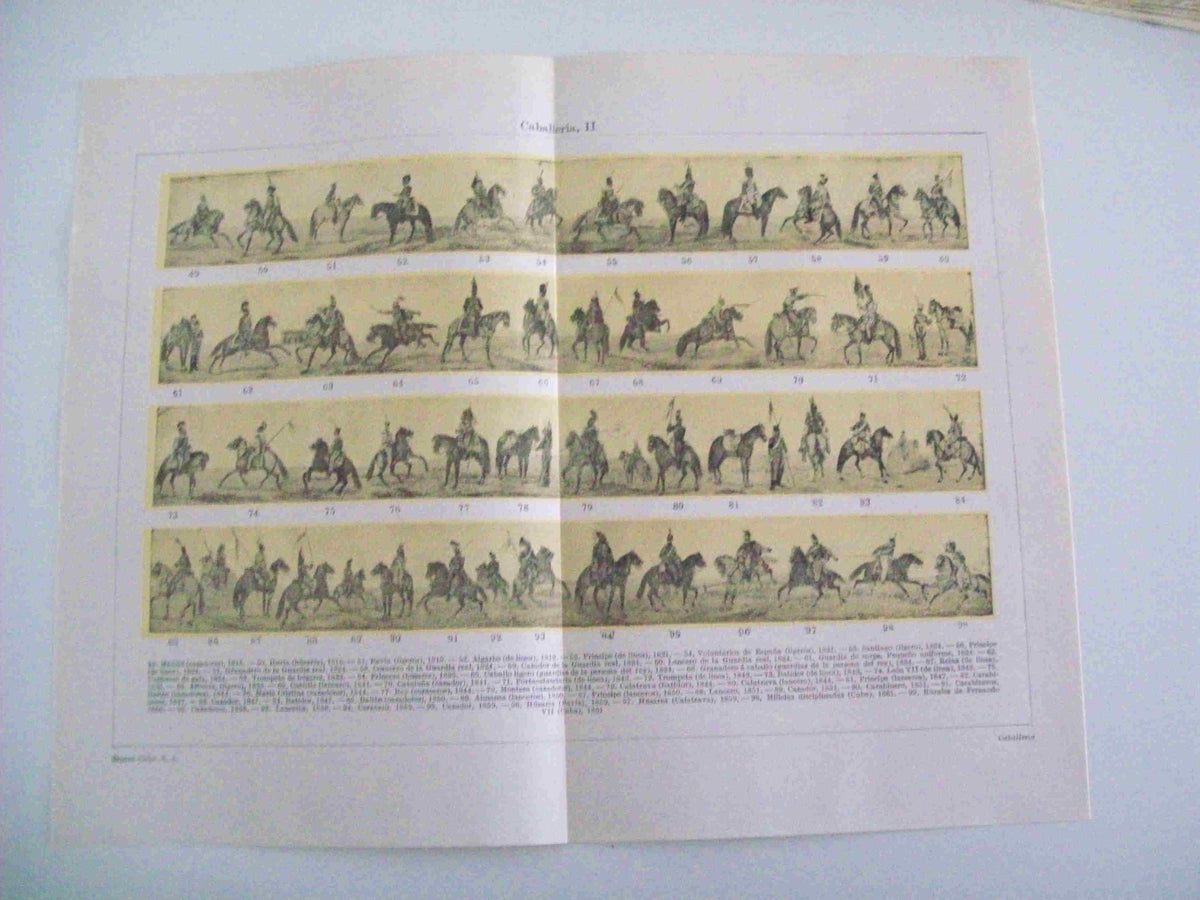 LAMINA ESPASA 14570: Caballeria del Ejercito de España desde 1815