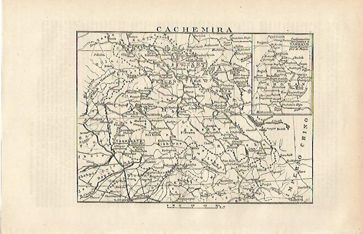 LAMINA ESPASA 14631: Mapa de Cachemira India