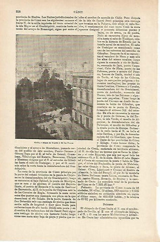 LAMINA ESPASA 14638: Plaza de Topete en Cadiz