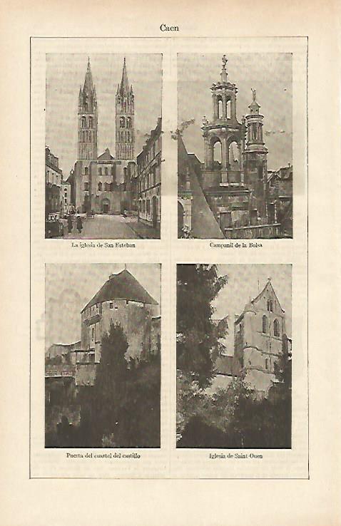 LAMINA ESPASA 14652: Vistas de Caen Francia