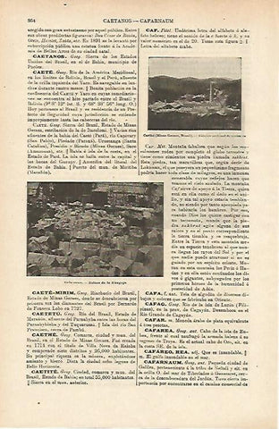 LAMINA ESPASA 14654: Sinagoga de Cafarnaum Galilea y Fabrica nacional de ceramica de Casthe Brasil
