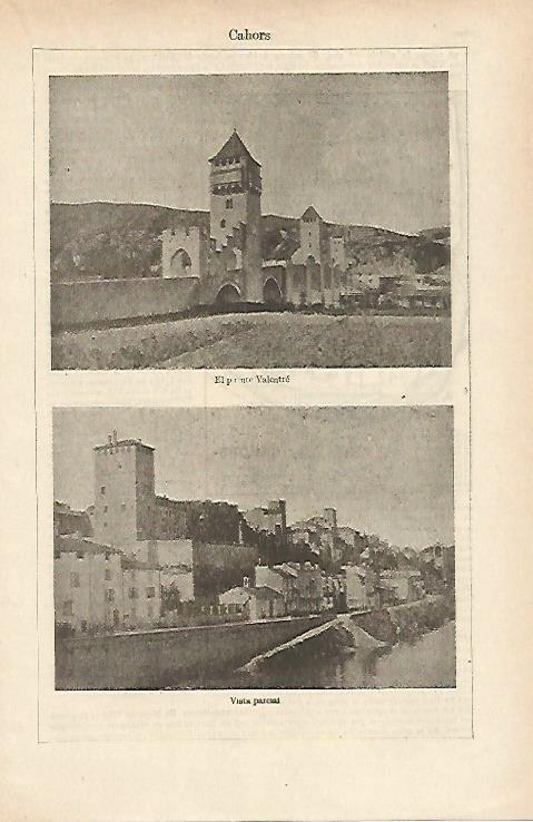 LAMINA ESPASA 14665: Vistas de Cahors Francia