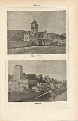 LAMINA ESPASA 14665: Vistas de Cahors Francia