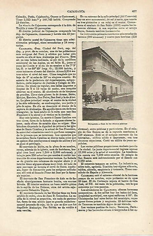 LAMINA ESPASA 14679: Oficinas publicas de Cajamarca Peru