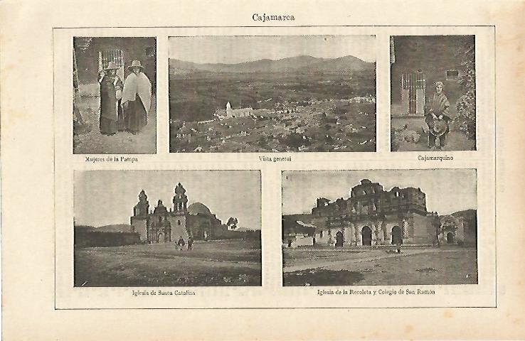 LAMINA ESPASA 14681: Vistas de Cajamarca Peru