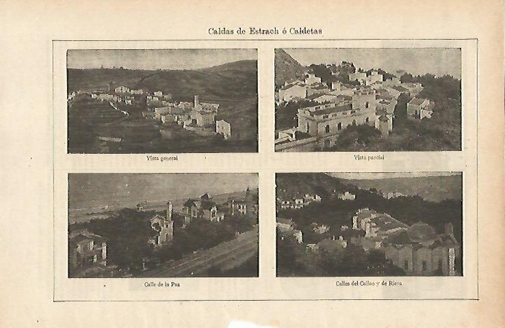 LAMINA ESPASA 14707: Vistas de Caldes de Estrach Barcelona