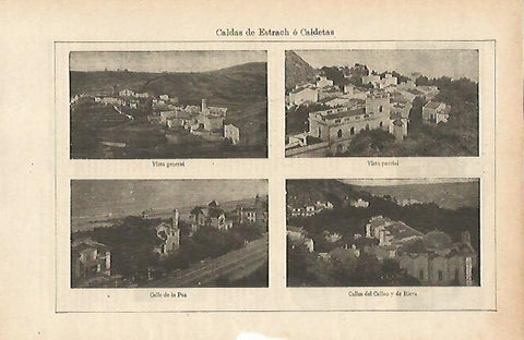 LAMINA ESPASA 14707: Vistas de Caldes de Estrach Barcelona