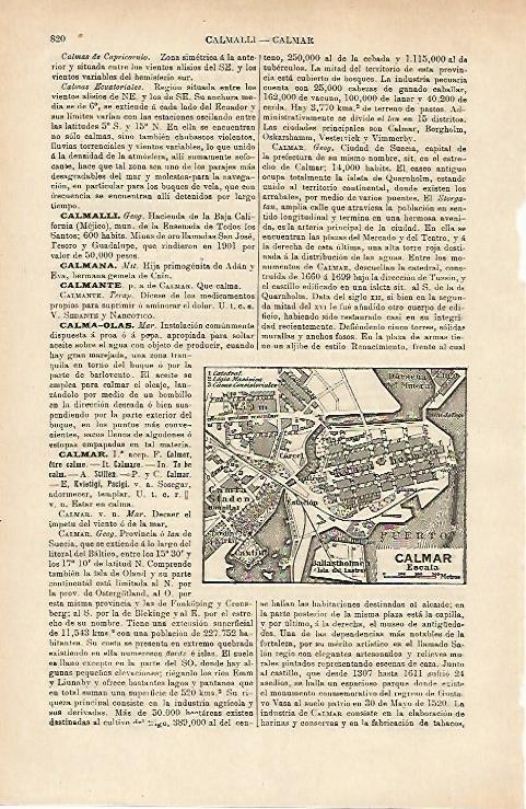 LAMINA ESPASA 14734: Plano de Calmar Suecia