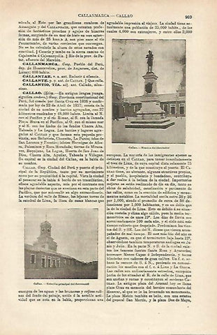 LAMINA ESPASA 14747: Estatua del Libertador en Callao Peru