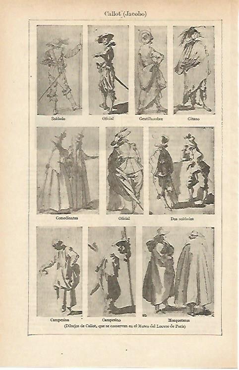 LAMINA ESPASA 14752: Dibujos de J. Callot