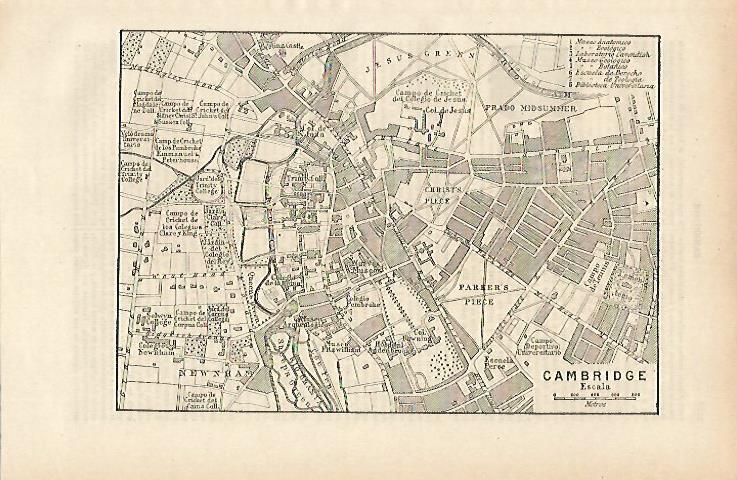 LAMINA ESPASA 14772: Plano de Cambridge Inglaterra