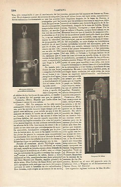 LAMINA ESPASA 14791: Campana electrica y de tubos
