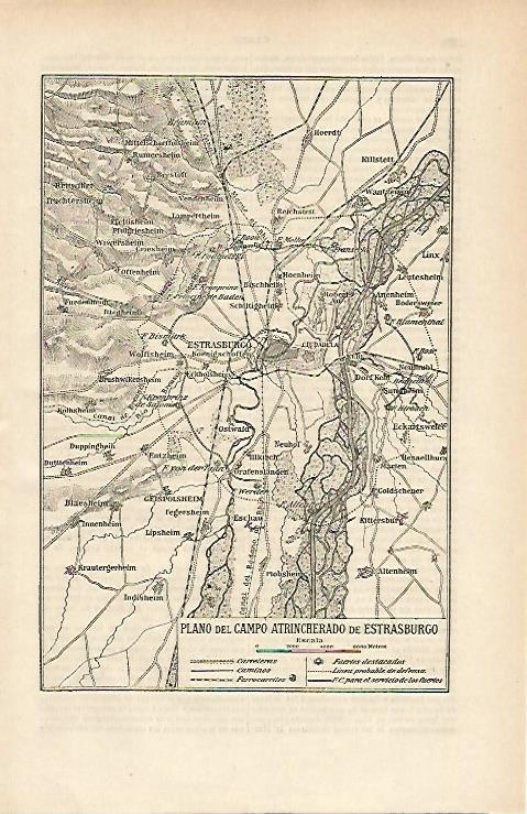 LAMINA ESPASA 14805: Plano del Campo atrincherado de Estrasburgo