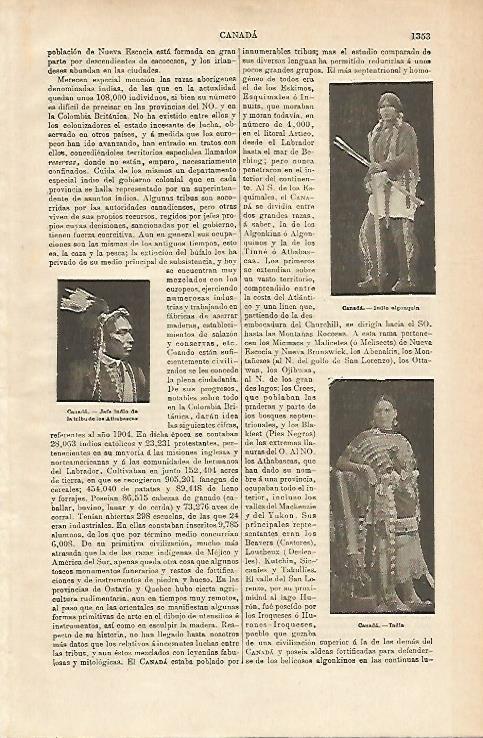 LAMINA ESPASA 14812: Indios de Canada