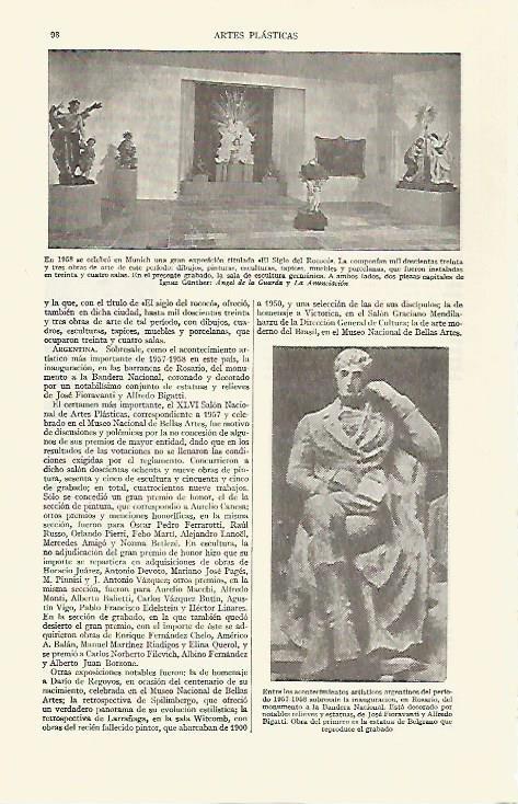 LAMINA ESPASA 14844: Exposicion El Siglo del Rococo en Munich en 1958