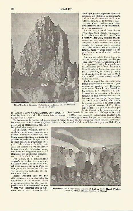 LAMINA ESPASA 14876: Vias de ascension al Cima Grande di Lavaredo
