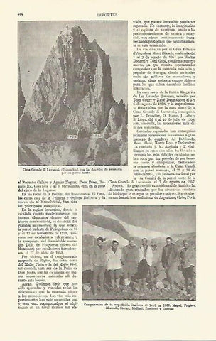 LAMINA ESPASA 14876: Vias de ascension al Cima Grande di Lavaredo