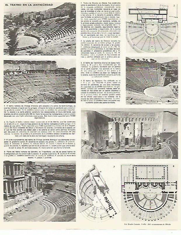 LAMINA LAROUSSE 70002: El teatro en la antiguedad