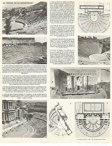 LAMINA LAROUSSE 70002: El teatro en la antiguedad