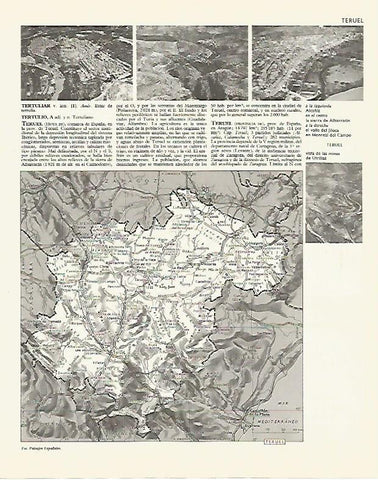 LAMINA LAROUSSE 70006: Mapa de Teruel
