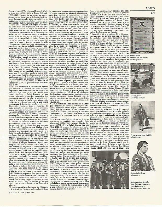 LAMINA LAROUSSE 70014: Toreo. Cuchares Frascuelo Lagartijo y Reverte