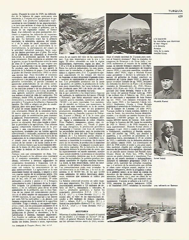 LAMINA LAROUSSE 70021: Dirigentes de Turquia