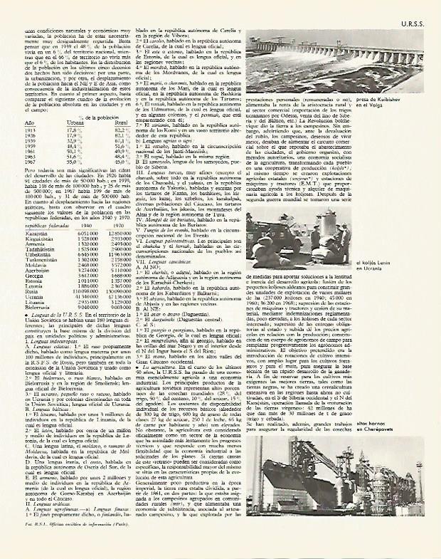 LAMINA LAROUSSE 70026: Imagenes de la URSS