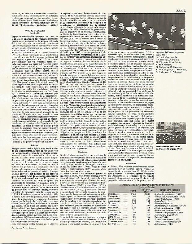 LAMINA LAROUSSE 70031: Reunion del Soviet supremo en 1967