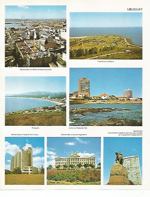 LAMINA LAROUSSE 70033: Vistas de Uruguay
