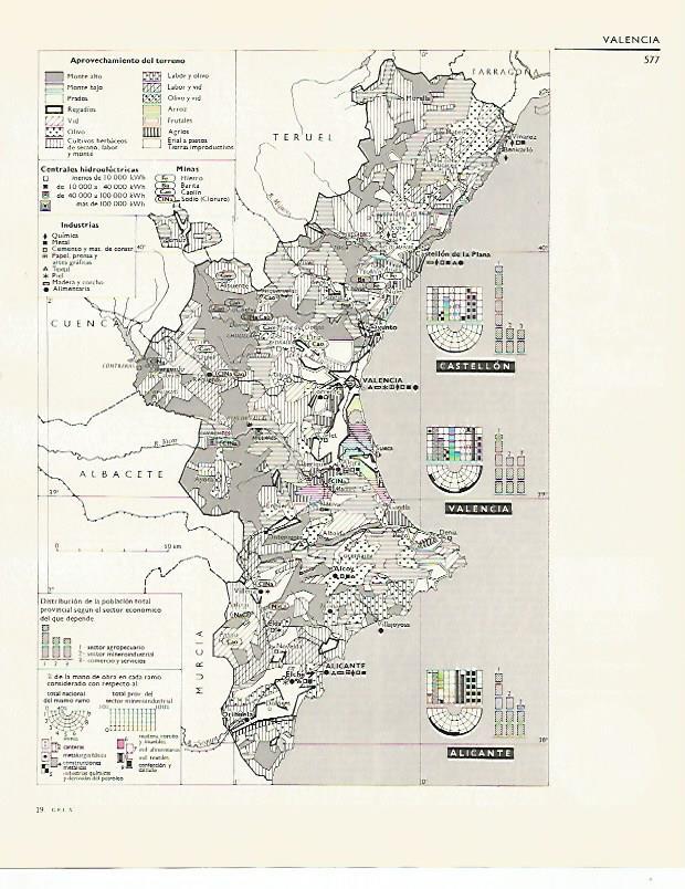 LAMINA LAROUSSE 70035: Mapa de la Comunidad Valenciana