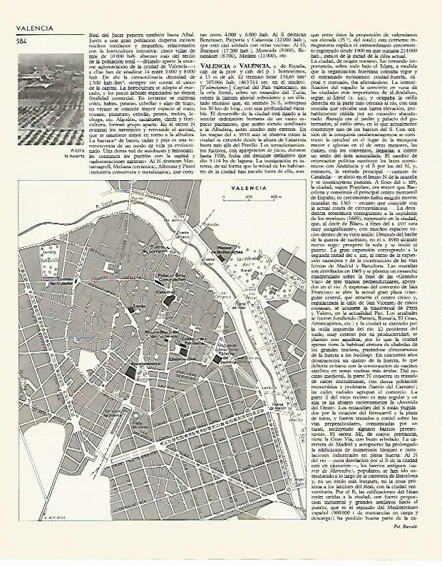 LAMINA LAROUSSE 70038: Plano de Valencia
