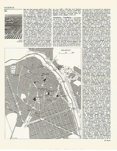 LAMINA LAROUSSE 70038: Plano de Valencia