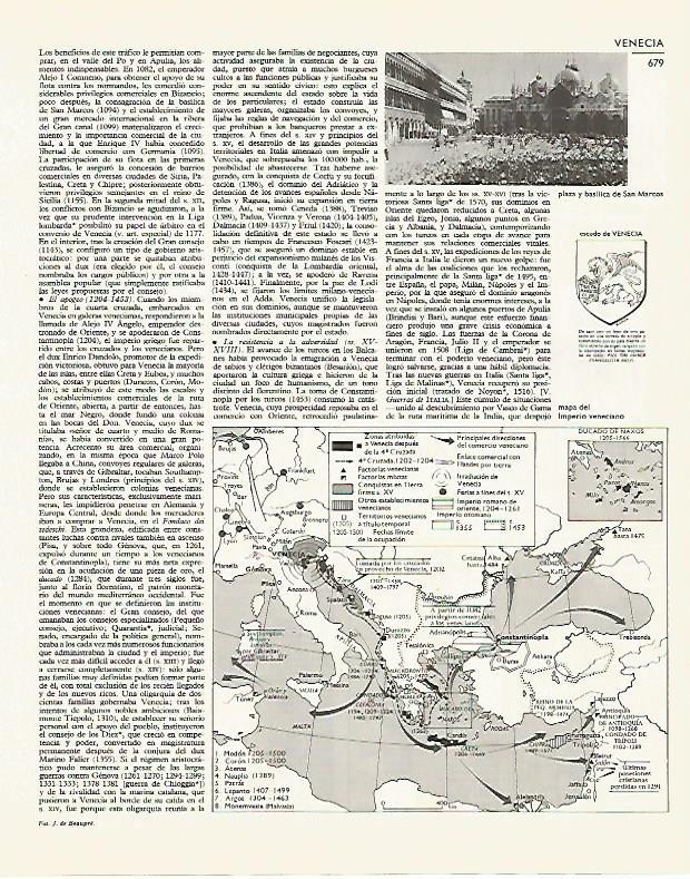 LAMINA LAROUSSE 70051: Mapa del imperio veneciano