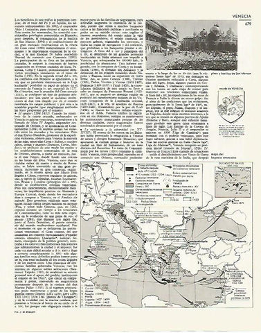 LAMINA LAROUSSE 70051: Mapa del imperio veneciano