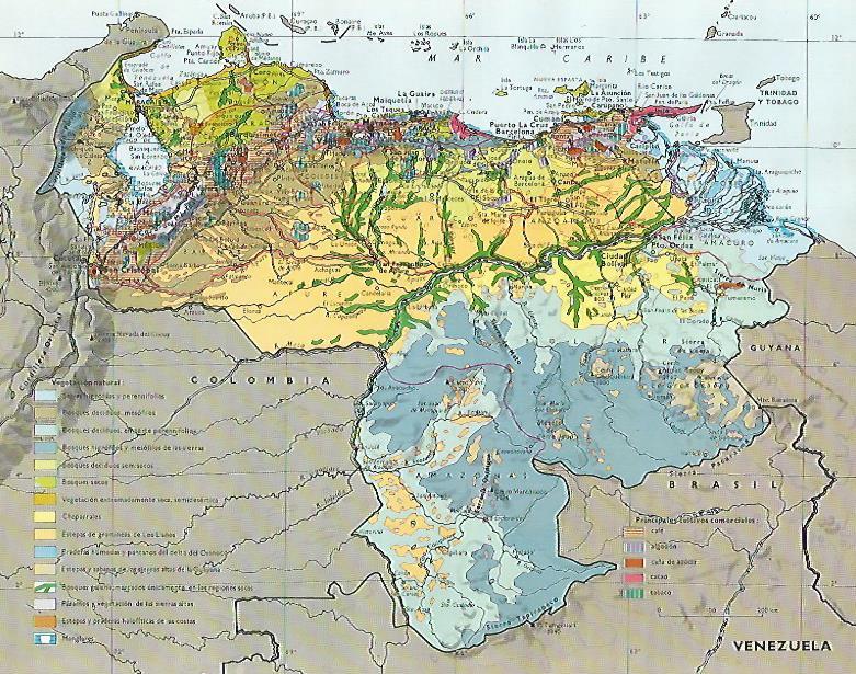 LAMINA LAROUSSE 70056: Mapa de Venezuela