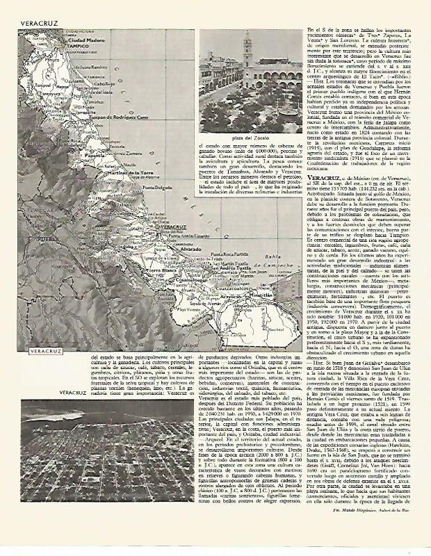LAMINA LAROUSSE 70063: Plano de Veracruz Mejico