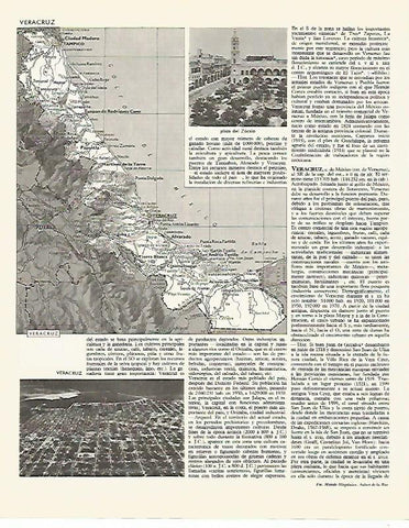 LAMINA LAROUSSE 70063: Plano de Veracruz Mejico