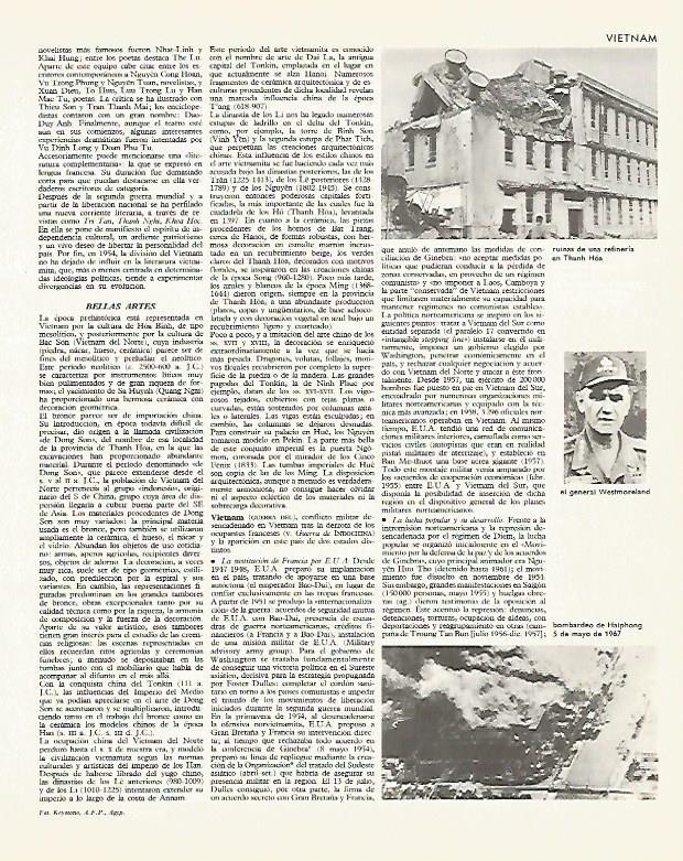 LAMINA LAROUSSE 70073: Bombardeo de Haiphong en 1967 Vietnam