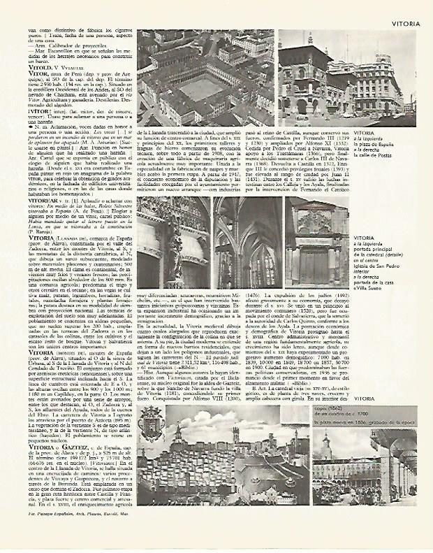 LAMINA LAROUSSE 70076: Vistas de Vitoria