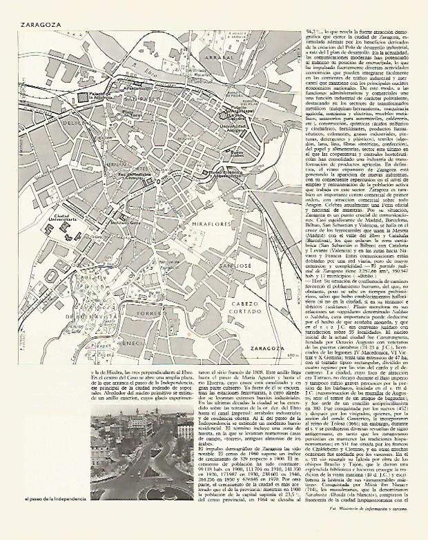 LAMINA LAROUSSE 70085: Plano de Zaragoza