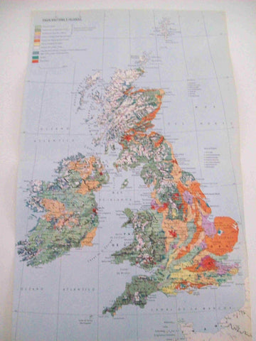 LAMINA LAROUSSE 70099: Mapa de las Islas Britanicas