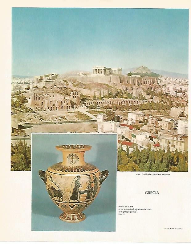 LAMINA LAROUSSE 70100: La Acropolis de Atenas
