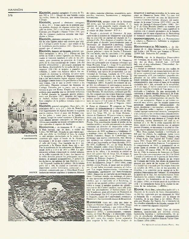 LAMINA LAROUSSE 70114: Vistas de Hannover y de Hanoi